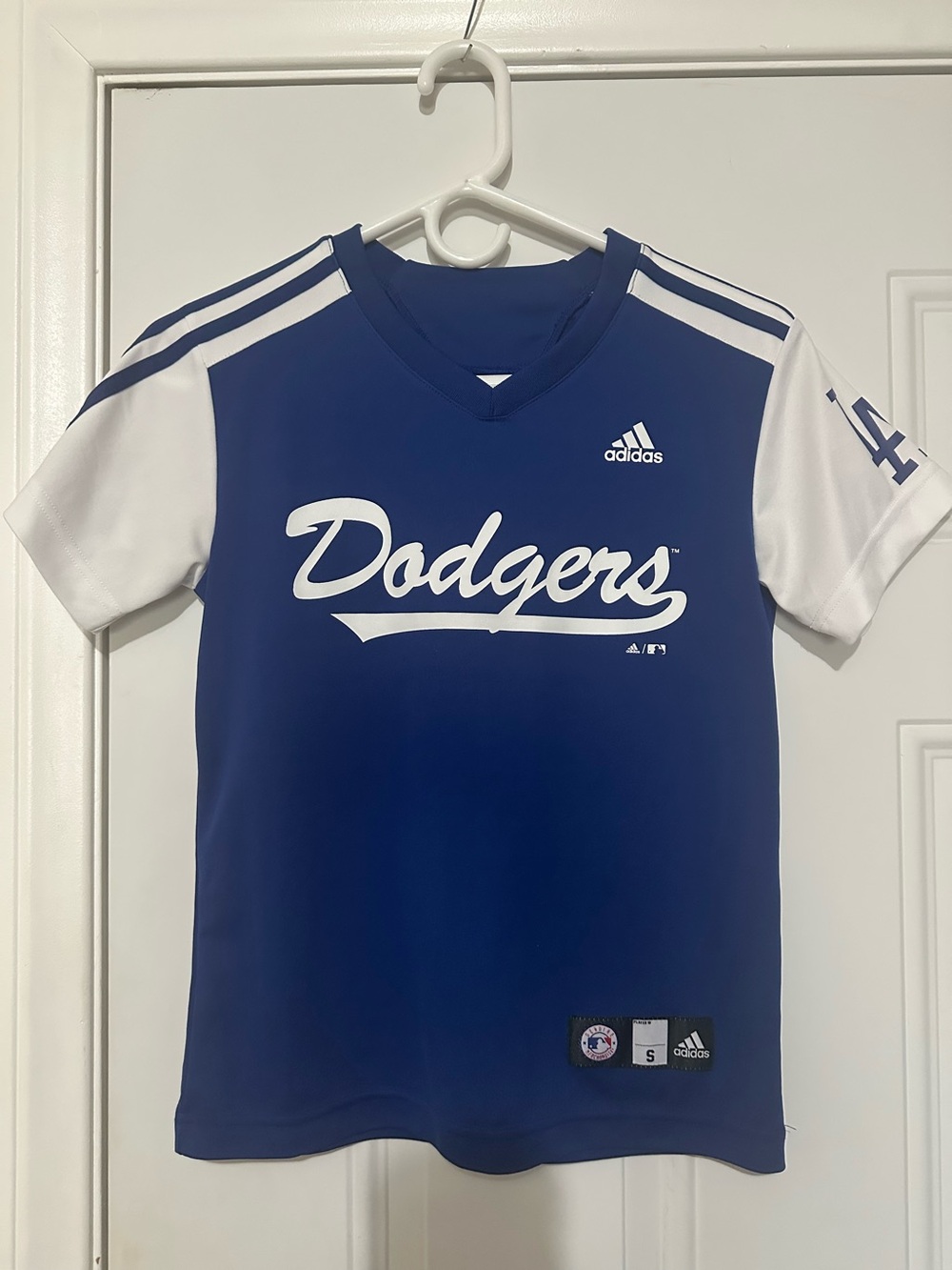 adidas Dodgers Royal Blue & White Short Sleeve jersey